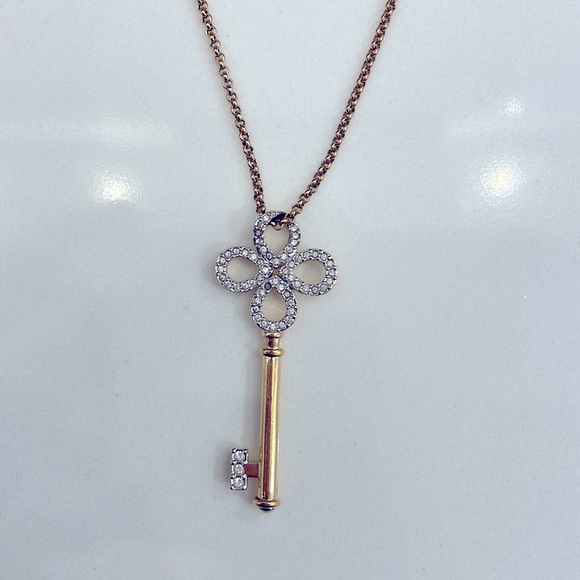 Swarovski Jewelry - Swarovski Gold Key Pendant Necklace